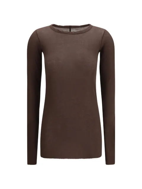 Rick Owens long-sleeved T-shirt Brown RP01F6202