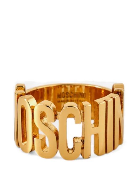 Moschino logo-motif ring Gold 58095