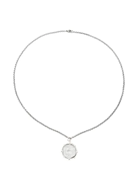 POISONED HEARTS heart-detail chain-link necklace Silver 48408