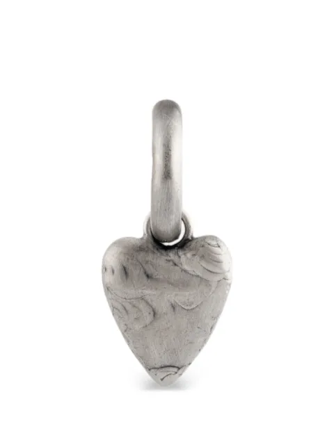POISONED HEARTS heart hoop earring Silver 69194