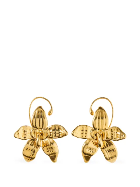 Hugo Kreit flower-motif earrings Gold 71539