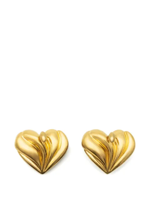 Hugo Kreit heart-shaped pistil earrings Gold 71546