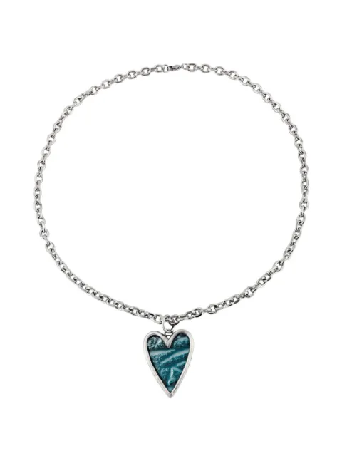 POISONED HEARTS Icy Heart volumetric pendant necklace Silver 69896