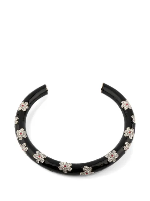Marni flower black choker necklace Black 63121