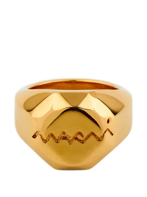Marni embossed signet ring Gold 63148
