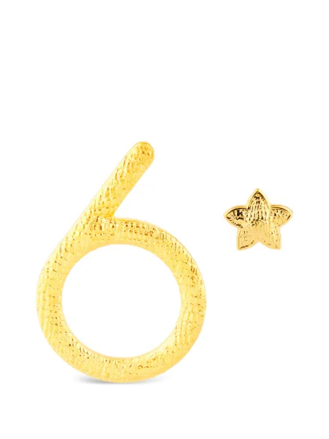 Natia X Lako number 6 earrings Gold 58326