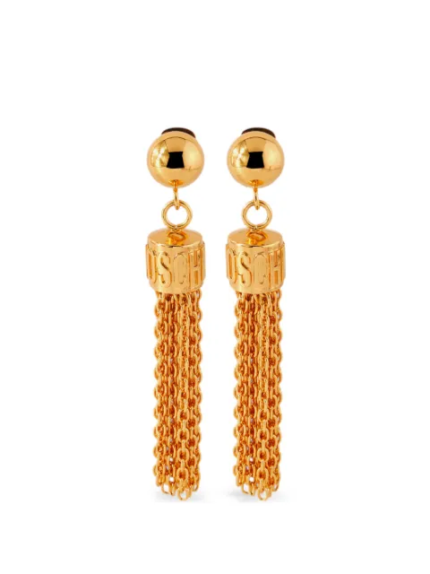 Moschino chain tassel clip earrings Gold 62469