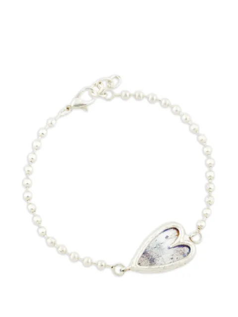 POISONED HEARTS heart-pendant chain bracelet Silver 58986