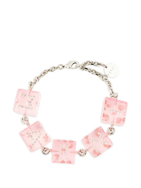 Marni cube-bead crystal bracelet Pink 52454