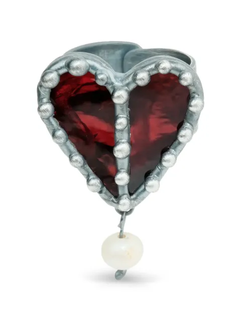 POISONED HEARTS heart ring Silver 39008