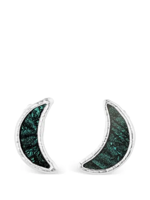 POISONED HEARTS moon clips earrings Silver 40438