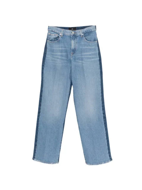 7 For All Mankind contrast-panels straight-leg jeans Blue 7U4N0C10