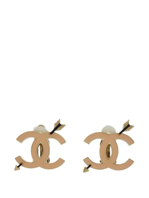 CHANEL Pre-Owned 2010 cc-detail earrings Gold ER154077
