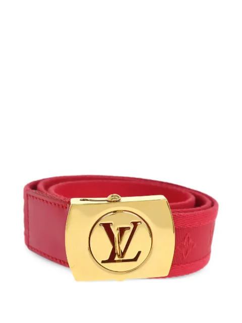 Louis Vuitton Pre-Owned 2012 monogram cutout belt Red BE115704