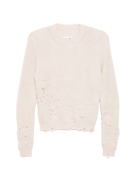 MM6 Maison Margiela distressed sweater Pink S52HL0054M13214