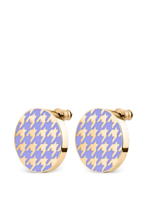 Luta houndstooth enamel earrings Gold 38220
