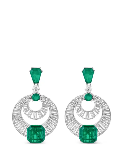 ISHARYA Doublet Moon Bali earrings Silver E251120014356
