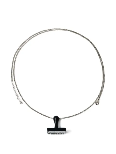 MM6 Maison Margiela stamp-pendant necklace Silver 57836