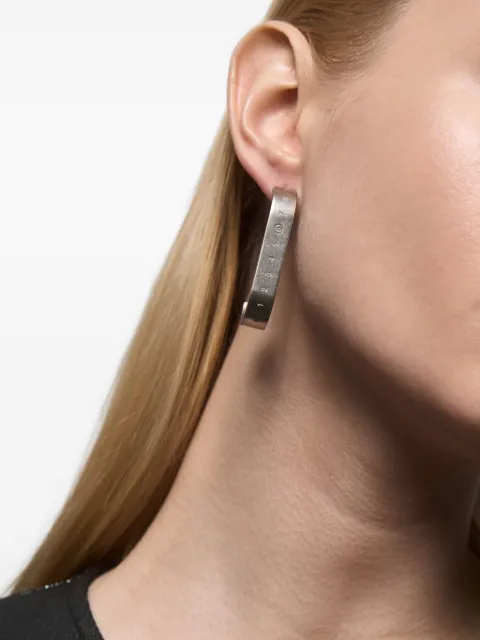MM6 Maison Margiela logo-engraved earrings Silver 66226