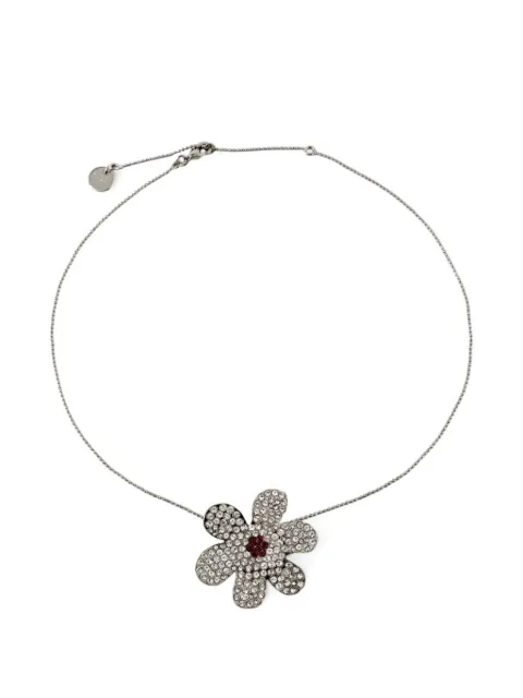 Marni flower pendant chain necklace Silver 63119