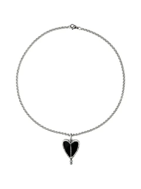 POISONED HEARTS heart pendant necklace Silver 42389