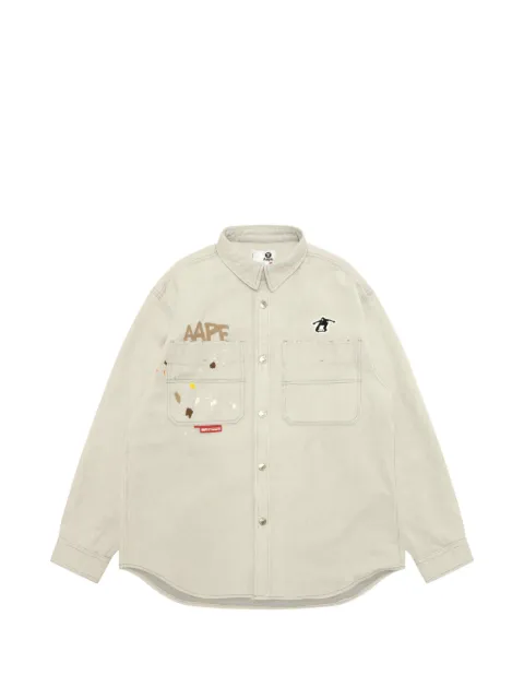AAPE BY *A BATHING APE® logo-print shirt Neutrals AST8531XXQ