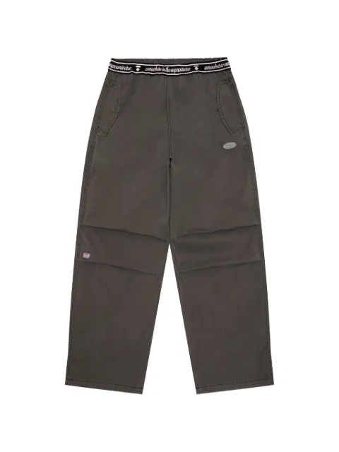 AAPE BY *A BATHING APE® logo-patch trousers Grey APTD621XXQ