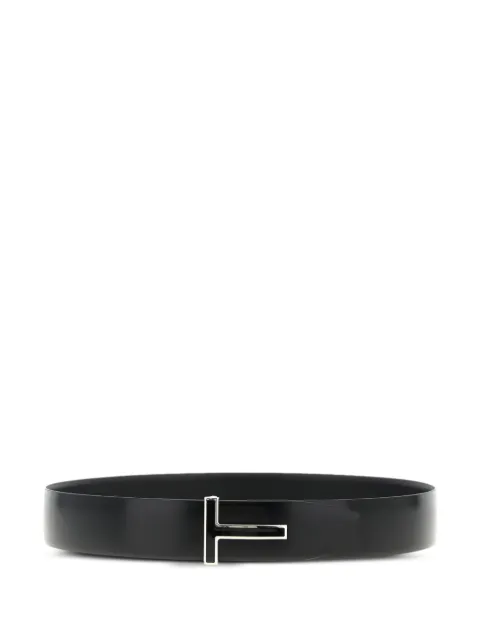 TOM FORD enamel logo reversible belt Black TB247LCL052SNAA