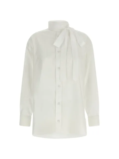 Kenzo lavallière collar embroidered shirt White FG52CH2799LF