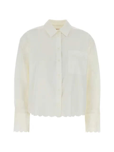 Weekend Max Mara Neutro scalloped poplin shirt White 2615111021600