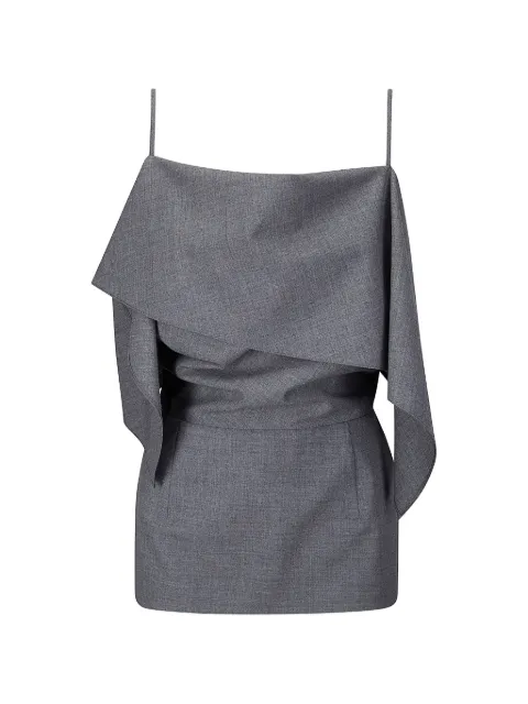 MM6 Maison Margiela ruffled top Grey S52NC0358M35733