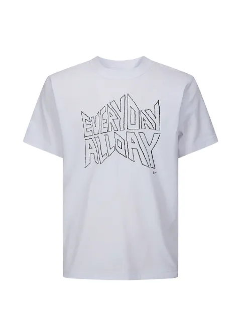 sacai x Geoff Mcfetridge print T-shirt White 2601121S