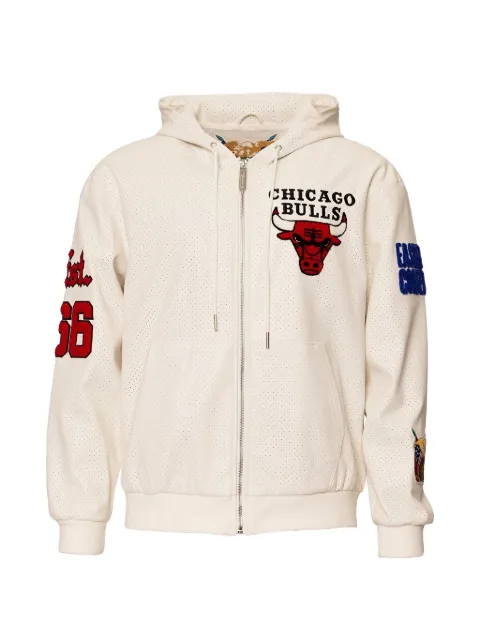 Jeff Hamilton hooded zip-up jacket Neutrals NBA147WHTDEBULLS