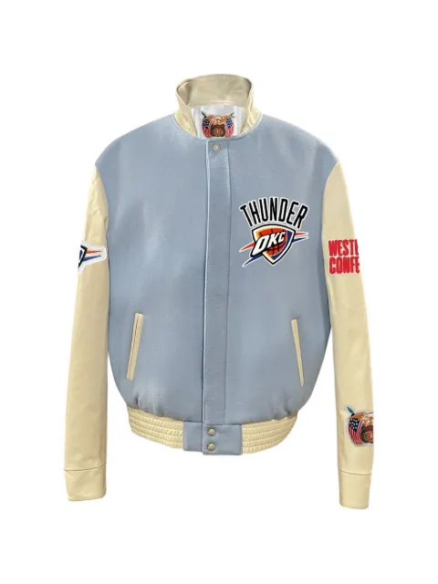 Jeff Hamilton welt-pocket bomber jacket Blue NBAOKLTHU104