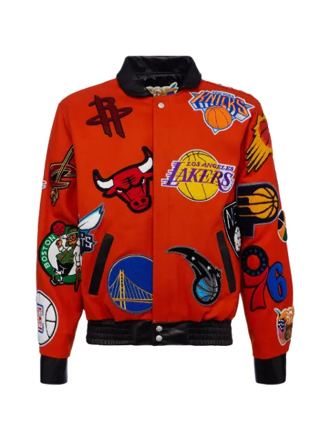 Jeff Hamilton NBA collage bomber jacket Orange NBA101ORG