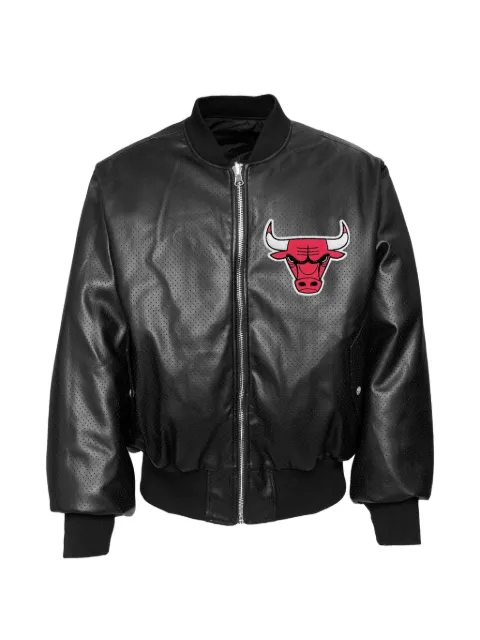 Jeff Hamilton Chicago Bulls reversible bomber jacket Black NBACHIBUL106