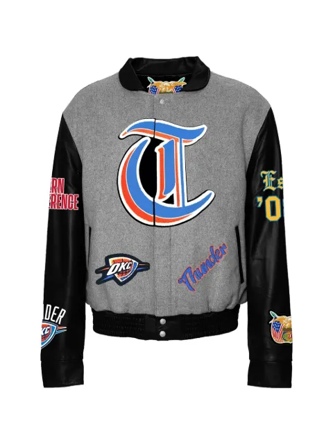 Jeff Hamilton Oklahoma City Thunder varsity jacket Grey NBAOKLTHU103