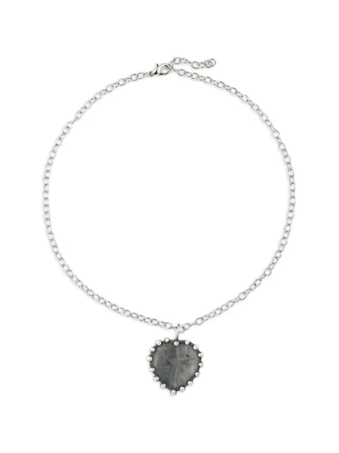 POISONED HEARTS heart pendant chain necklace Silver 46262