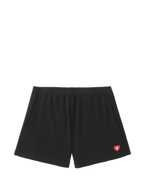 APEE™ by *A BATHING APE® heart-motif cotton shorts Black 00CSPL702306L