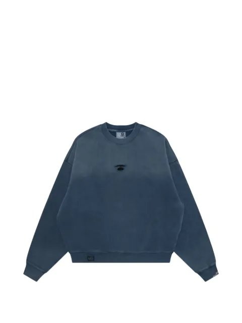 AAPE BY *A BATHING APE® logo-applique crew-neck sweatshirt Blue ASWD360XXQ