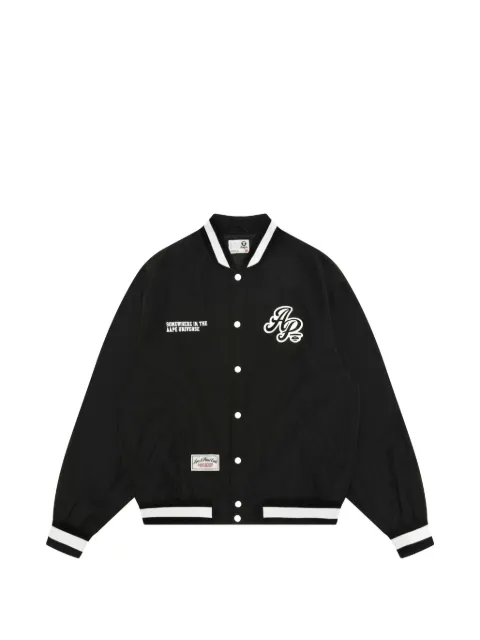 AAPE BY *A BATHING APE® logo-detail bomber jacket Black ALJ7781XXQ