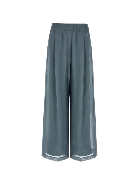 Brunello Cucinelli elasticated-waist trousers Blue M0F91P8742C9704