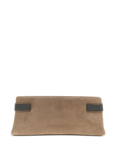 Brunello Cucinelli side-insert essence clutch bag Neutrals MBDLD2785C8849