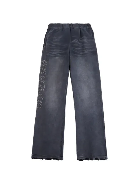 Purple Brand studded-detail track pants Black M4216HFBZ126