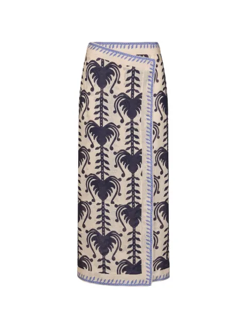 Johanna Ortiz Deep Blue Sea midi skirt Neutrals PT03452