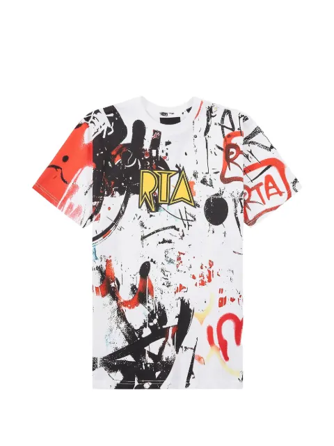 RTA Liam graffiti T-shirt White T1192WTGFT