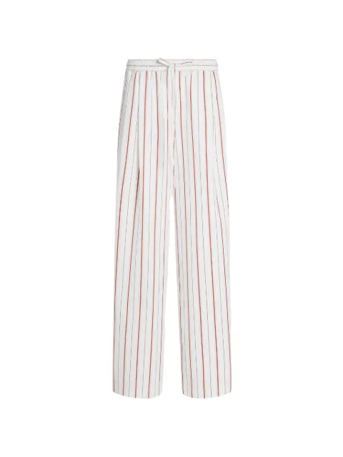 Dolce & Gabbana striped poplin trousers White FTDJETFR51T