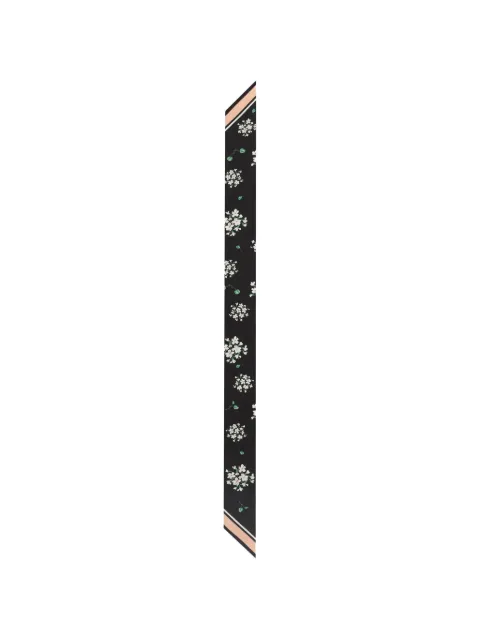 Dolce & Gabbana 6X100 geranium-print silk twill bandeau scarf Black FS215AGDDUM
