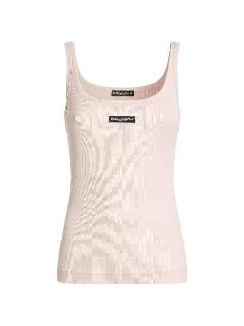 Dolce & Gabbana ribbed tank top Pink F8W45TFU7AV