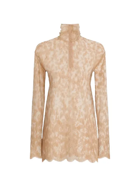 Dolce & Gabbana Chantilly lace blouse Neutrals F7BV7TFLSM1